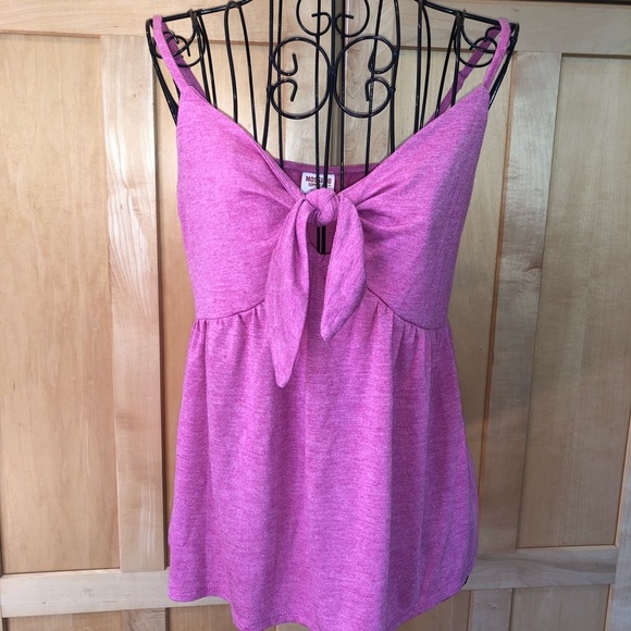 Mossimo pink adjustable strap summer with bow Top size Small - Picture 1 of 5